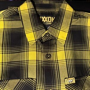 DIXXON “Moon Eyes” Men's Yellow and Black Plaid Shirt